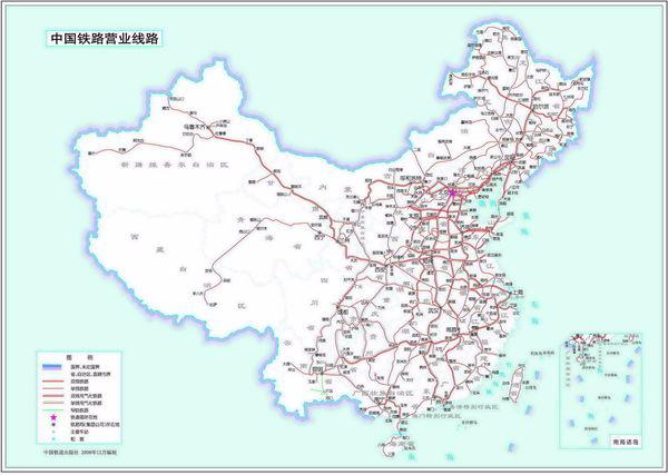 中国铁路最新地图-中国铁路新版图谱